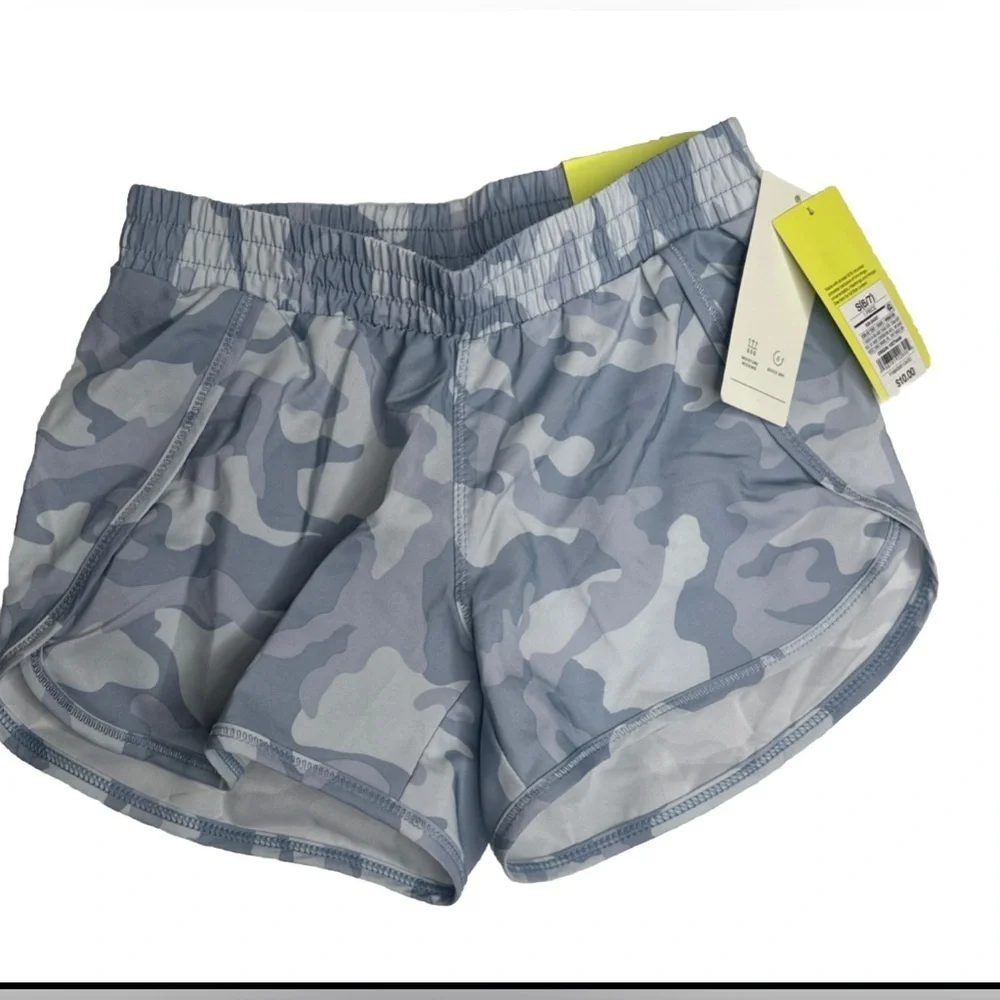 All In Motion Girl's Size Small 6/7 T.Blue Multicolor Running Athletic Shorts